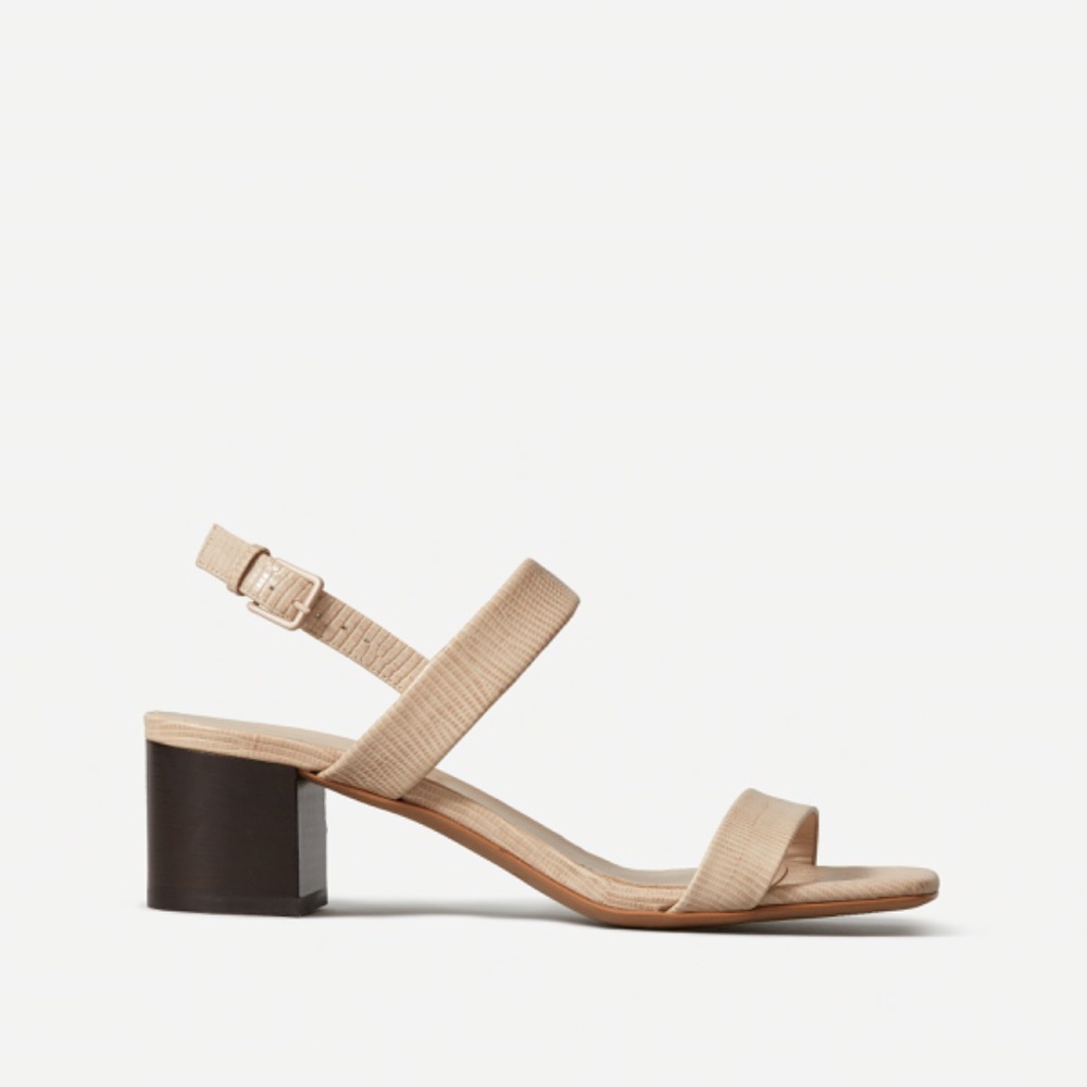 Everlane's The Double-Strap Block Heel Leather Sa… - image 2